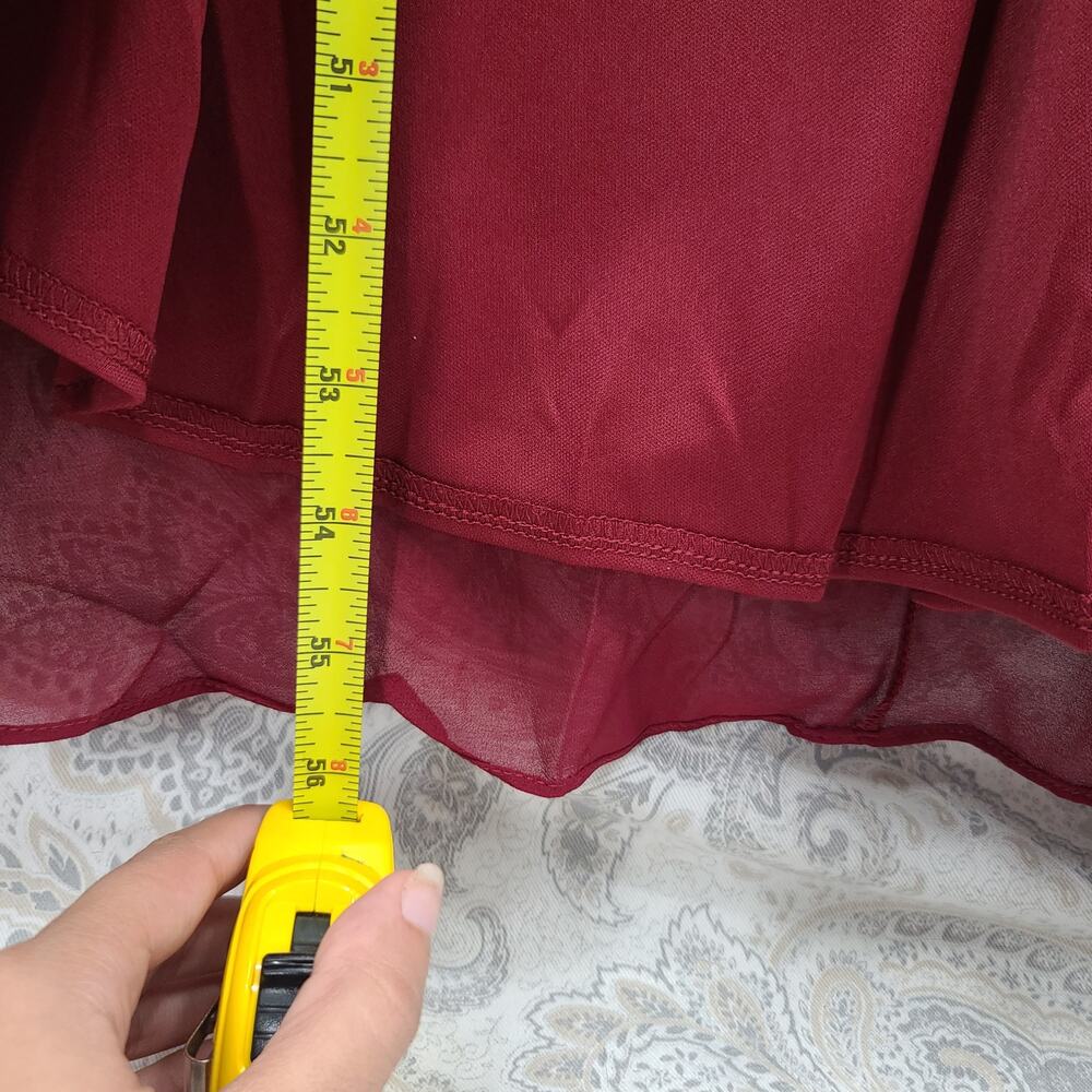 Ever Pretty Applique Chiffon formal Burgundy Dress Size 18 wedding MOTB Party - Picture 7 of 15